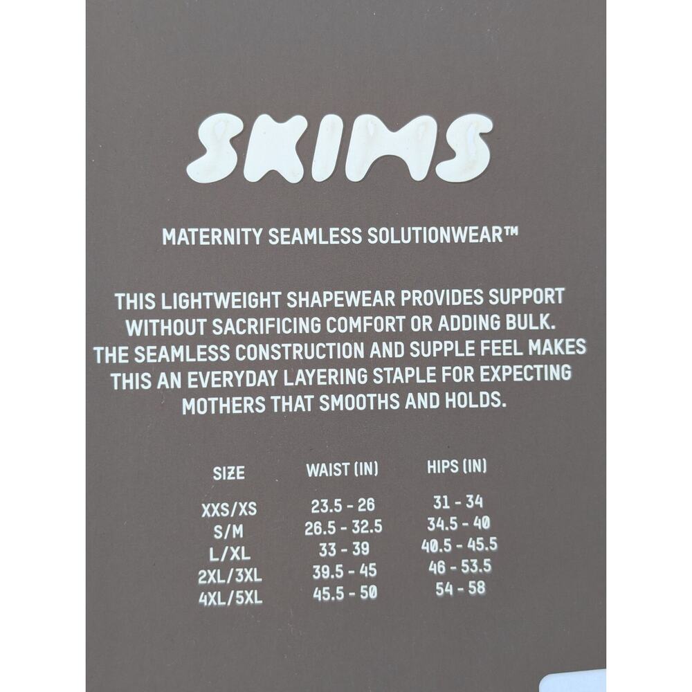 SKIMS Maternity Sculpting High Waist Brief Onyx Black XXS/XS - Picture 2 of 3